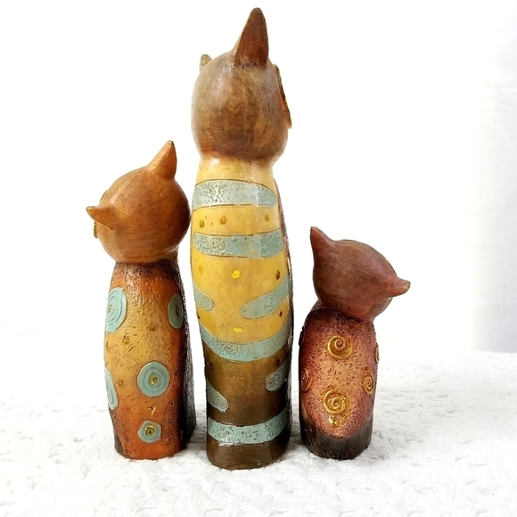 Beautiful Shelf Desk Colorful Resin Mother Owl and Two Baby Owlets Figurine - Picture 8 of 8